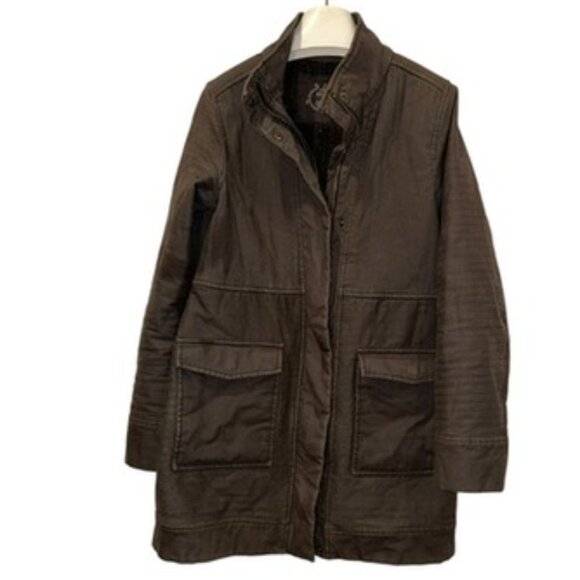prana grayish brownish heavy cotton field jacket coat XS - Picture 1 of 6